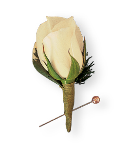 White Rose Boutonniere