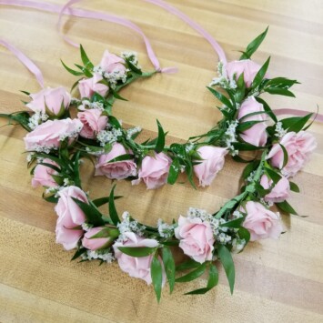 Pink Spray Rose Crown